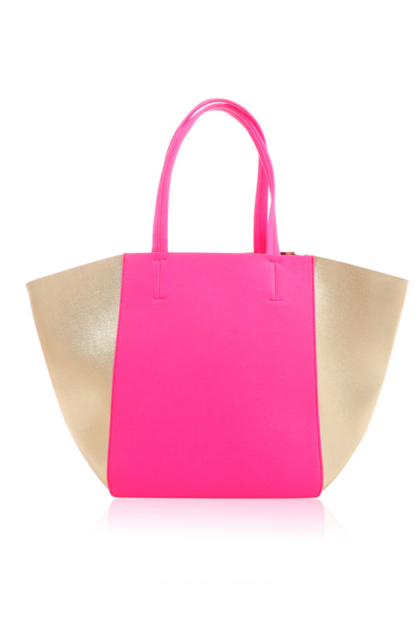 Accessories : &#39;B.Obsessed&#39; Hot Pink and Gold Tote Bag