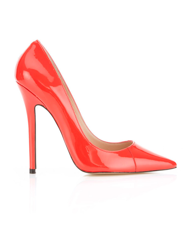 Shoes : 'Paris' Patent Leather Red Pointed Toe High Heel Pump